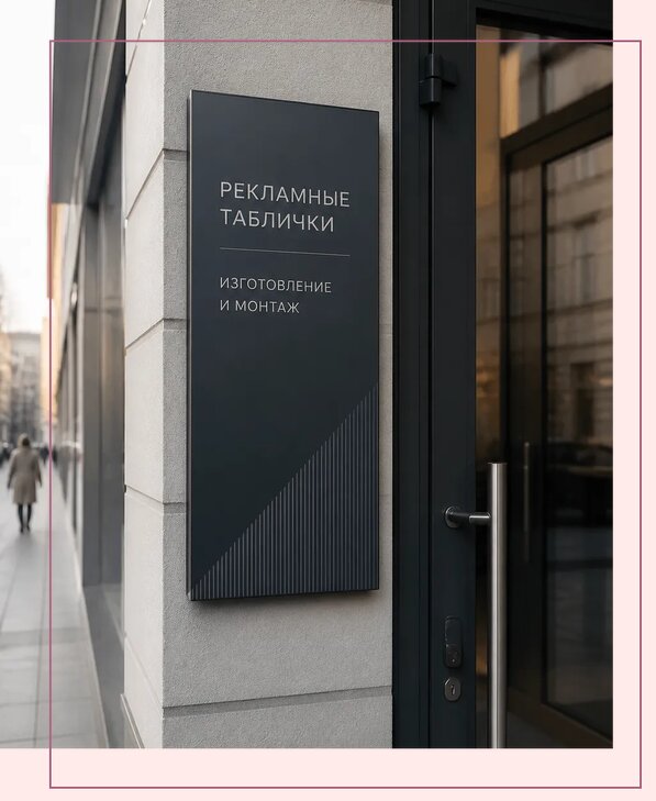 Рекламные таблички в Нижневартовске по цене от 4662 р. | Аванза-Нжт